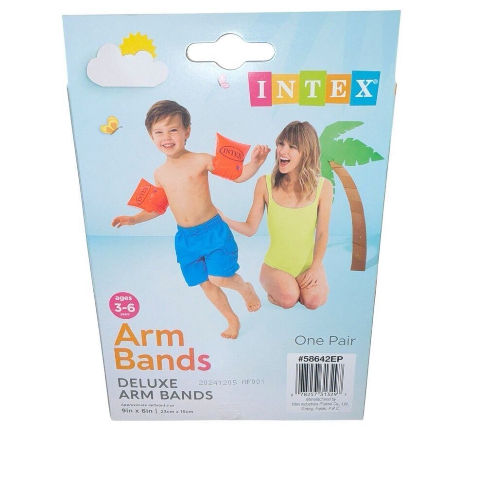 New Intex Kids Pool Floaties Deluxe Arm Ring Band Floats 9" x 6" Child Ages 3-6